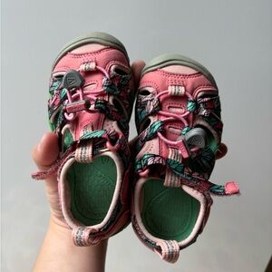Keen Pink and Teal Kids Sandals